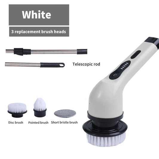 Cepillo Eléctrico de Limpieza 9 en 1 – Scrubber Giratorio Inalámbrico para Cocina y Baño