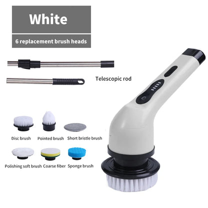 Cepillo Eléctrico de Limpieza 9 en 1 – Scrubber Giratorio Inalámbrico para Cocina y Baño