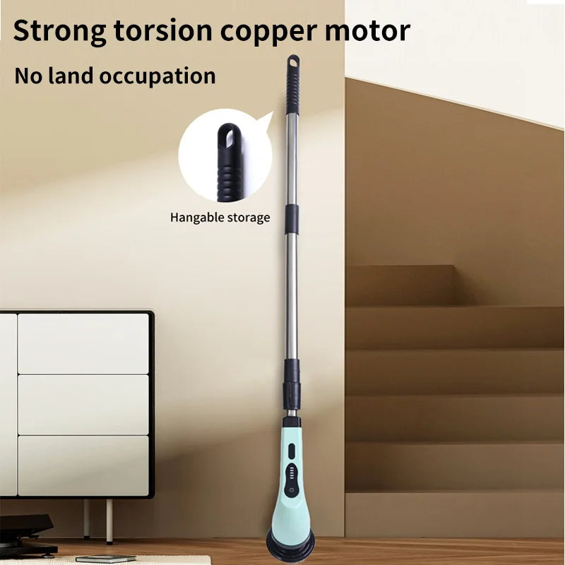 Cepillo Eléctrico de Limpieza 9 en 1 – Scrubber Giratorio Inalámbrico para Cocina y Baño
